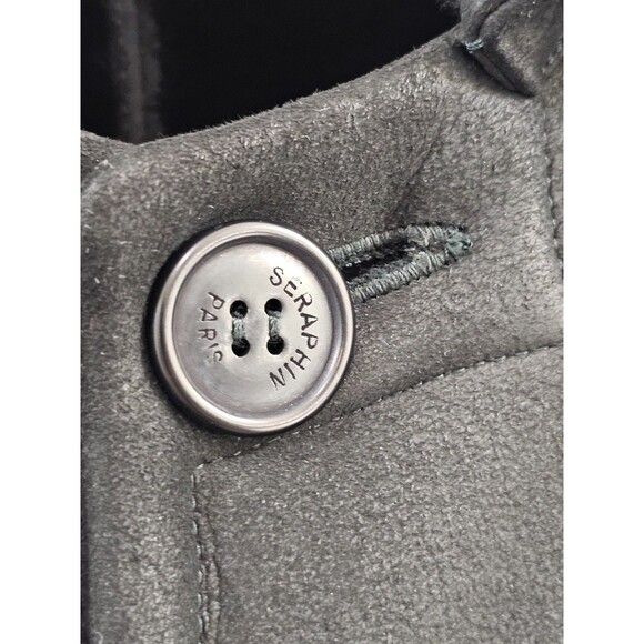 Men's 58 Seraphin France Shearling Mouton Sheapskin Leather Reversible Coat EUC - Picture 7 of 16